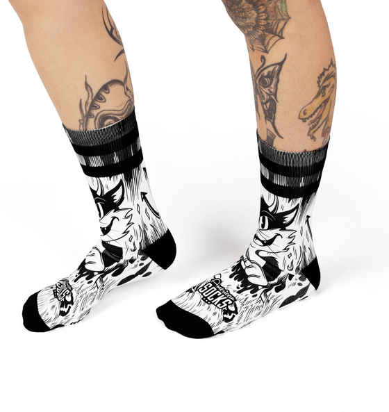 AMERICAN SOCKS Evil Cat - Mid High på