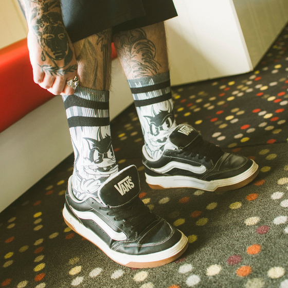AMERICAN SOCKS Evil Cat - Mid High på