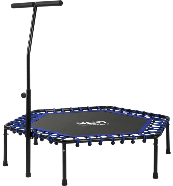 B2X Fitness Trampoline With Handle 127 Cm Neo-sport - Hexagonal Blue på