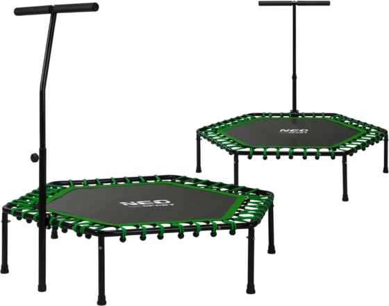 B2X Fitness Trampoline With Handle 127 Cm Neo-sport - Hexagonal Green på