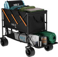 NORTHIX Folding Camping Cart, 160l Capacity, Black-orange på