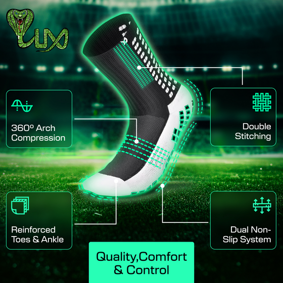 LUX SPORTS Football Grip Sock på