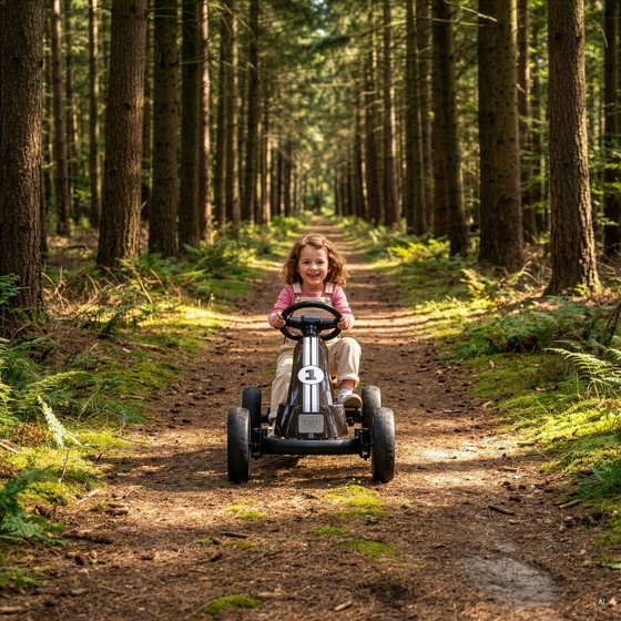 EXIT Foxy Pedal-gokart - Espresso Svart på