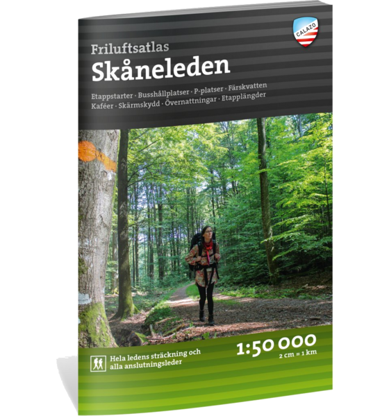 CALAZO Friluftsatlas Skåneleden 1:50.000 på