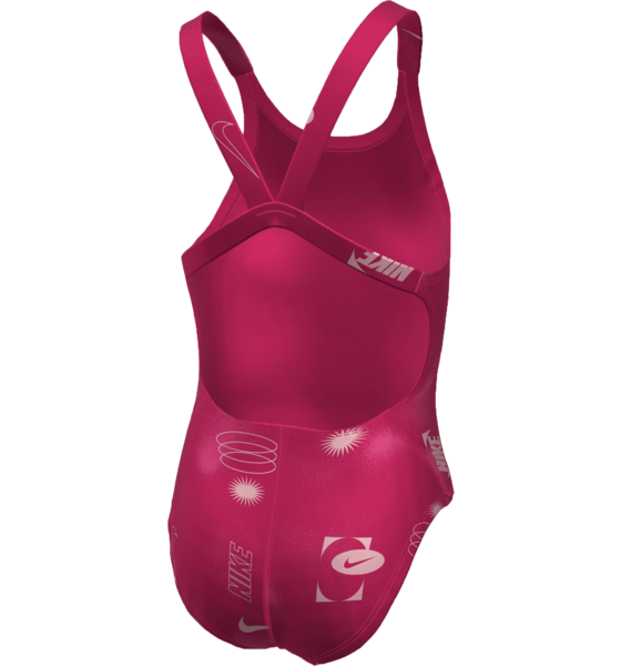 NIKE Girls Hydrastrong Multi Print Fastback One Piece på
