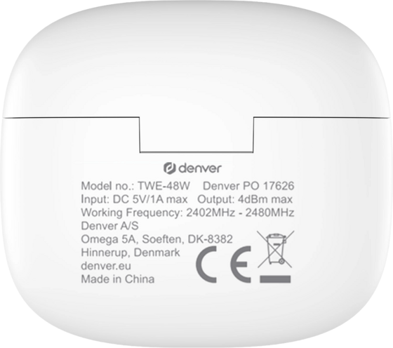 DENVER Hörlurar In-ear Tws 6h Twe-48 på