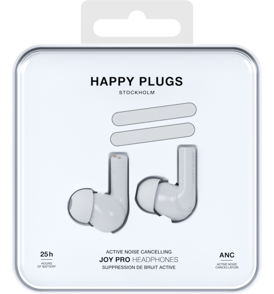 HAPPY PLUGS Happy Plugs Headphone Joy Pro In-ear Anc True-wireless White på
