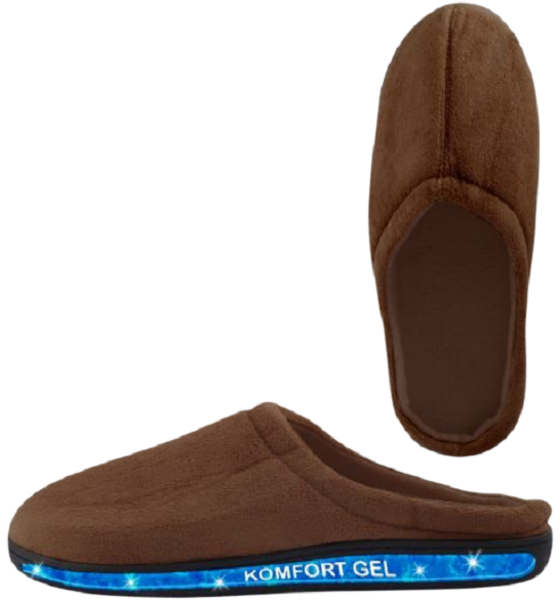 NORTHIX Happy Shoes - Comfort Gel Slippers - Brown 37/38 på