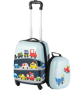 NORTHIX Hard Suitcase 2 Piece Carry On Luggage Set With Spinner Wheels Rolling Blue på