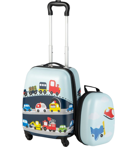 NORTHIX Hard Suitcase 2 Piece Carry On Luggage Set With Spinner Wheels Rolling Blue på
