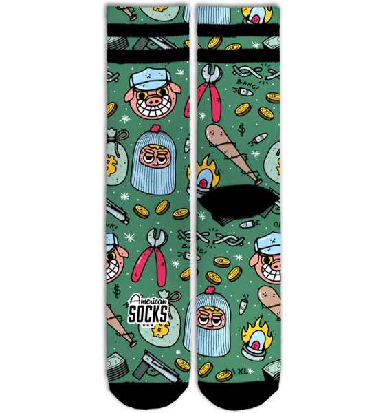 AMERICAN SOCKS Heist Havoc - Mid High på