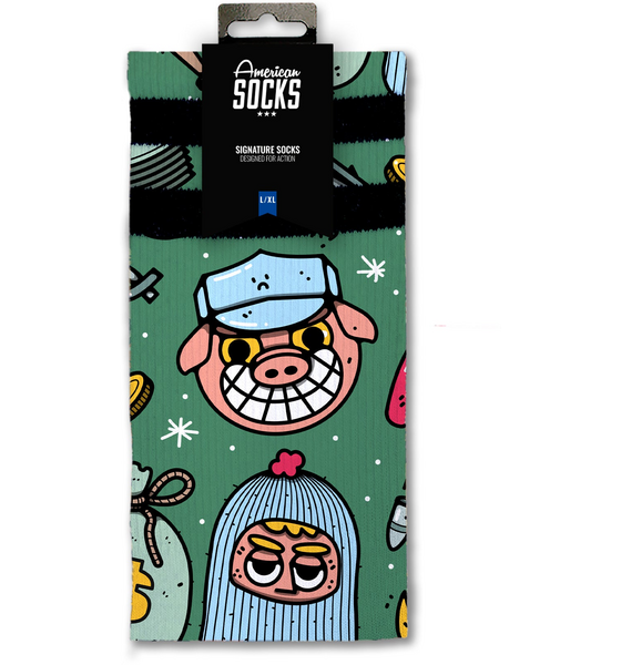 AMERICAN SOCKS Heist Havoc - Mid High på