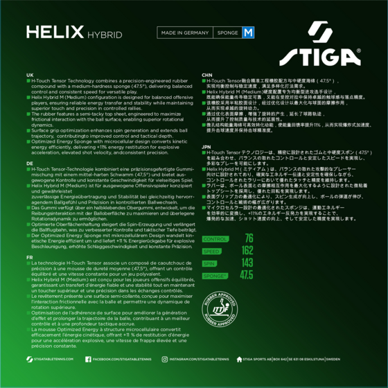 STIGA Helix Hybrid M Black 2,2 på