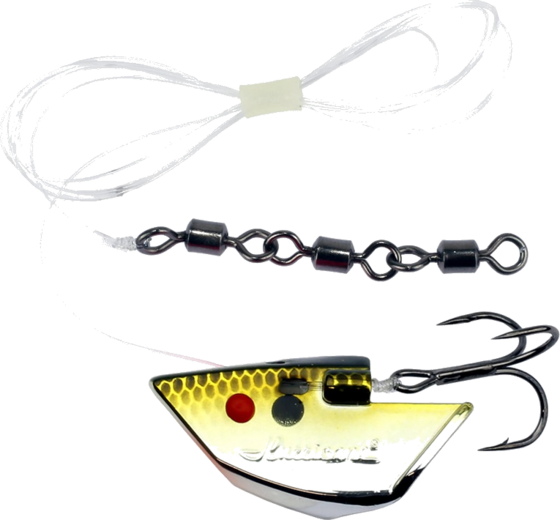 HURRICANE Hurricane Baithead L Rigged Uv Chrome Golden Shad på