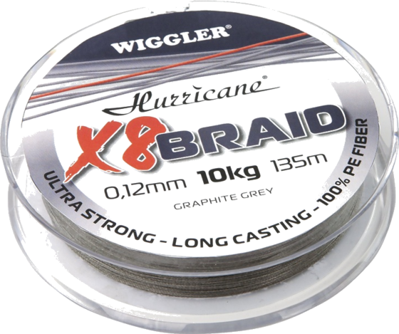 HURRICANE Hurricane X8 Braid Graphite Grey 0,26mm 21,3kg 135m på
