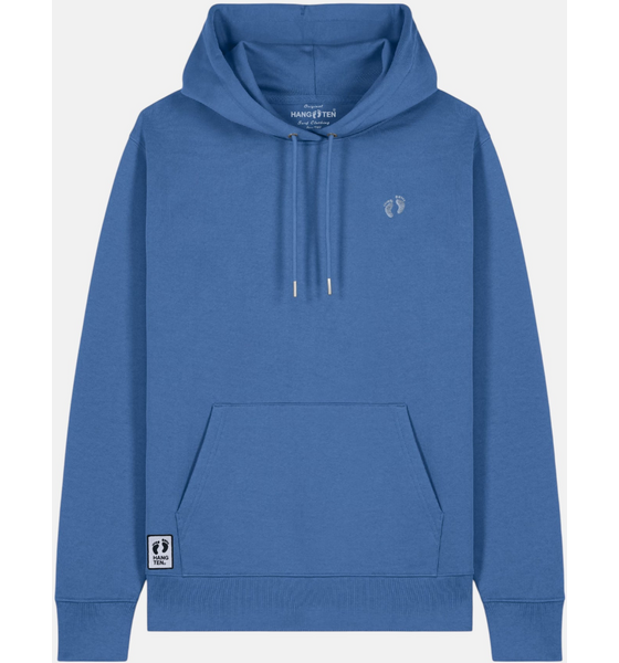 HANG TEN Icon Feet Organic Cotton Hoodie - Mindful Blue på
