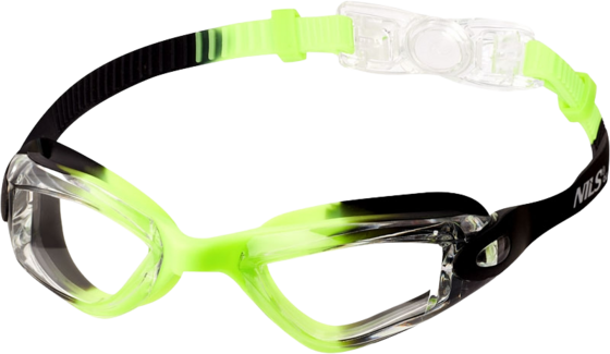 NORTHIX Junior Swimming Goggles, Black/green, Anti-fog Lens på