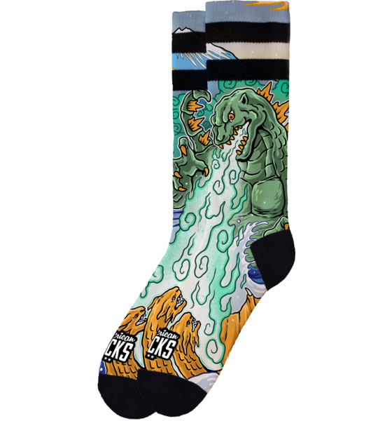 AMERICAN SOCKS Kaiju King - Mid High på