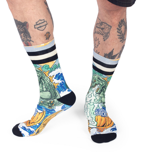 AMERICAN SOCKS Kaiju King - Mid High på
