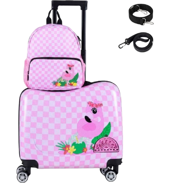 NORTHIX Kids 2-piece Ride-on Carry-on Luggage Set, Backpack på