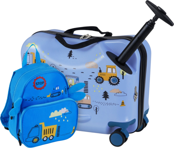NORTHIX Kids Luggage Set, 18in Ride-on Suitcase, 12in Backpack, Spinner Wheels på