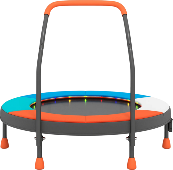 NORTHIX Kids Mini Trampoline With Led Lights Handle, Foldable på