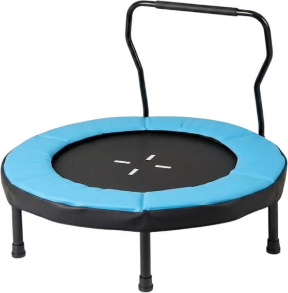 NORTHIX Kids Trampoline With Handle, 102 Cm, 100 Kg Capacity, Blue på