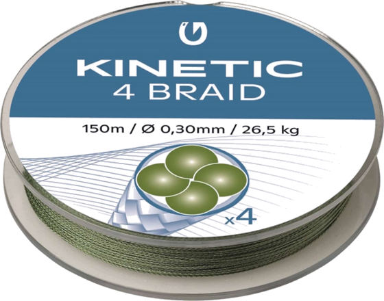 KINETIC Kinetic 4 Braid 150m 0,12mm/10,3kg Dusty Green på