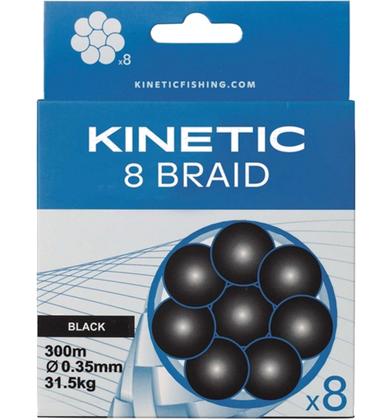 KINETIC Kinetic 8 Braid 150m 0,14mm/11,5kg Black på