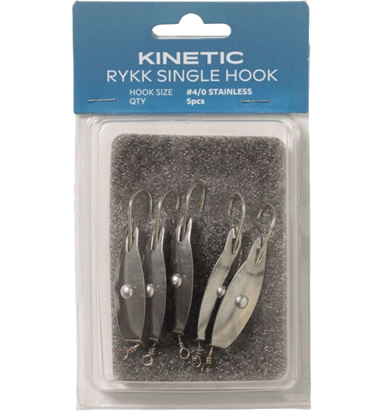 KINETIC Kinetic Rykk Single Hook #4/0 Stainless 5pcs på