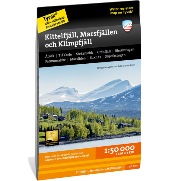 CALAZO Kittelfjäll, Marsfjällen Klimpfjäll 1:50.000 på