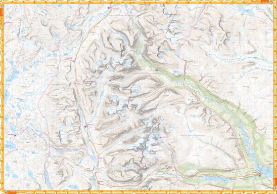 CALAZO Kungsleden: Kebnekaise, Abisko Riksgränsen 1:50 000 på