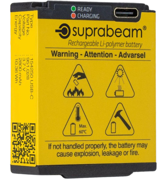SUPRABEAM Li-po Batteri 2800mah Usb-c på