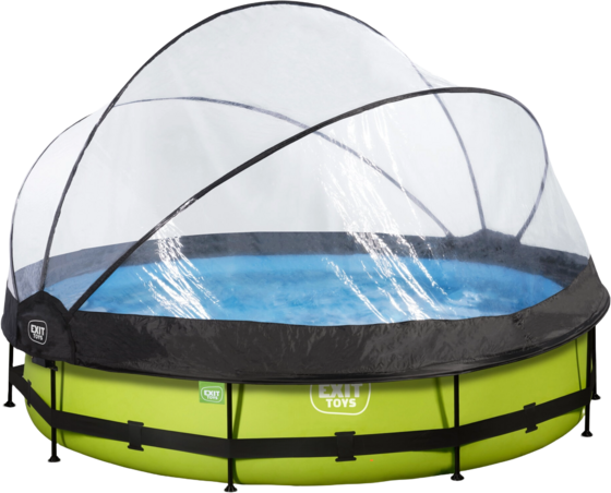 EXIT Lime Pool Ø360x76cm Med Filterpump Och Tak - Grön på