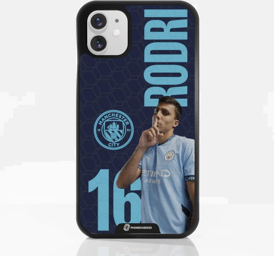 PHONECASES3D Manchester City Official 3d Phone Case – Rodri + Num på