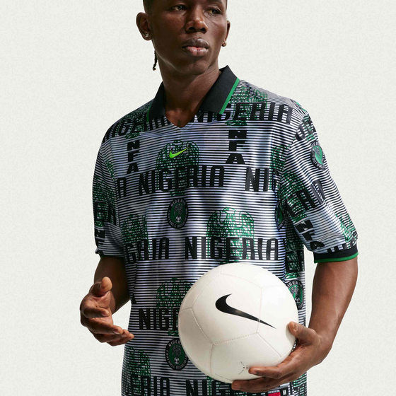 NIKE Men's Dri-fit Short-sleeve Football Top Nigeria Energy på