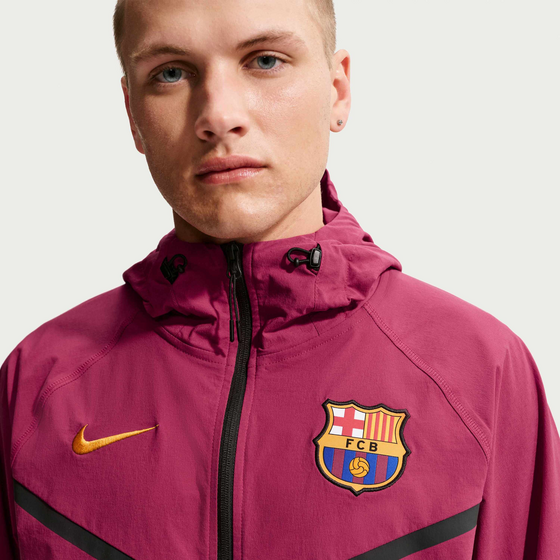 NIKE Men's Football Woven Full-zip Jacket F.c. Barcelona Tech Windrunner på