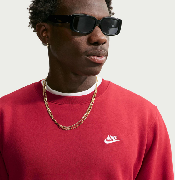 NIKE Men's Graphic Fleece Crew-neck Sweatshirt Sportswear Club på