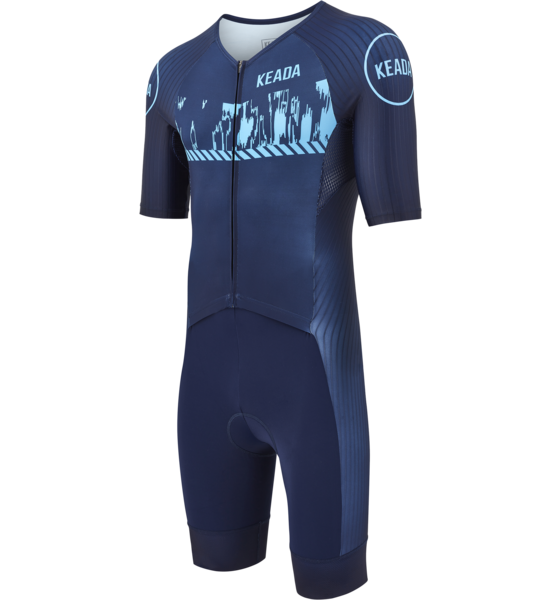 KEADA SPORTS Mens Sleeved Trisuit - Signal Four på