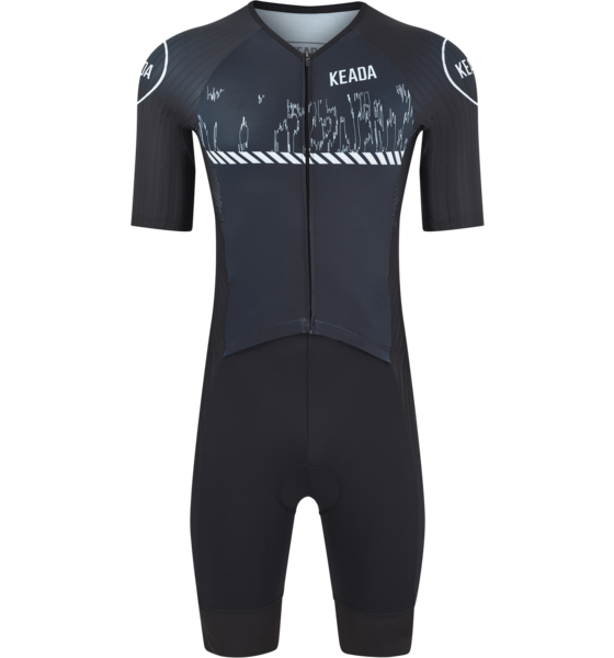 KEADA SPORTS Mens Sleeved Trisuit - Signal Two på
