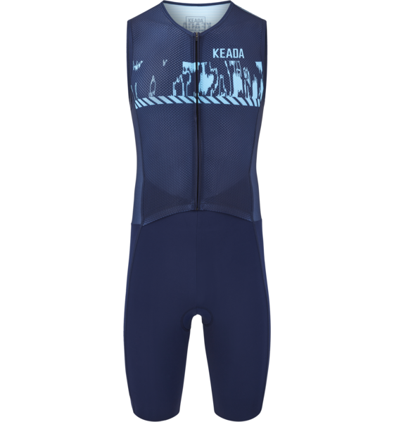 KEADA SPORTS Mens Sleeveless Trisuit - Signal Three på