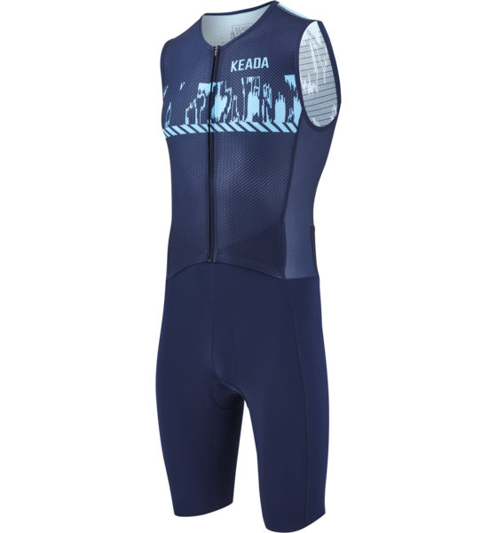 KEADA SPORTS Mens Sleeveless Trisuit - Signal Three på