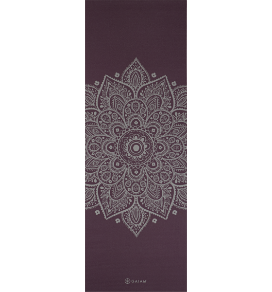 GAIAM Midnight Plum Sundial Flower Yoga Mat 5mm på
