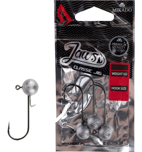 MIKADO Mikado Jig Head - Jaws Classic - 10g - 3/0 - 3pcs på