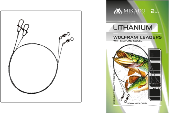 MIKADO Mikado Wolfram Leader - 45cm/10kg - 2pcs på