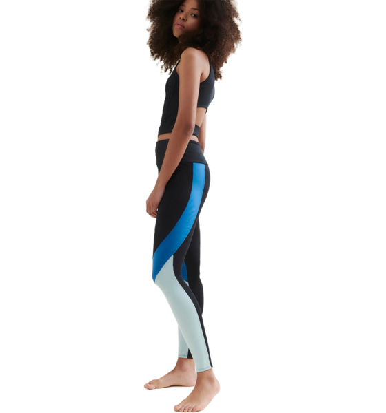 WELLICIOUS New Leggings - Caviar Black/shoreline Blue/sea Green på