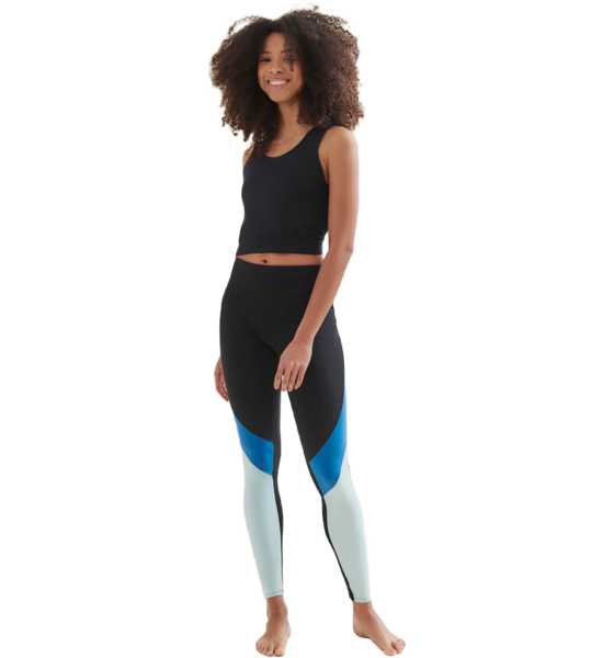 WELLICIOUS New Leggings - Caviar Black/shoreline Blue/sea Green på