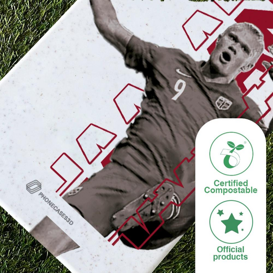 PHONECASES3D Norges Fotballforbund Official Compostable Phone Case Design Haaland 36 på