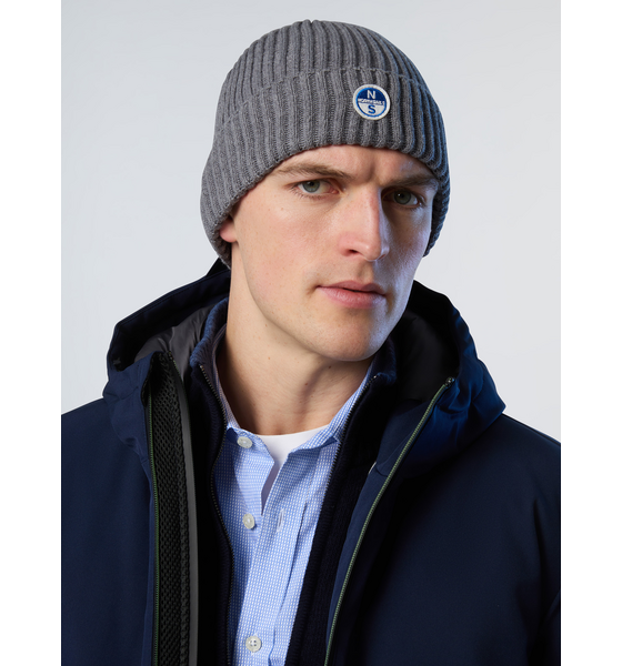 NORTH SAILS North Sails Beanie Wide-rib Knit With Logo Patch på