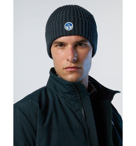 NORTH SAILS North Sails Beanie Wide-rib Knit With Logo Patch på